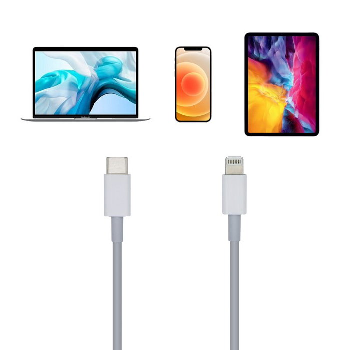 Aisens Cable Lightning a USB-C 2m Blanco